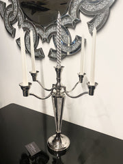 [EKM-AUTOGENERATED]Diamante Silver 5 Arm Candelabra 40Cm