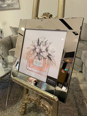 Dior Perfume With Flower Wall Art Mirror Frame