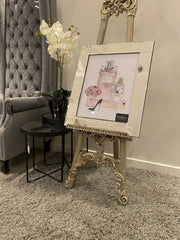 [EKM-AUTOGENERATED]Dior Pink Perfume Bottle Wall Art Mirror Frame