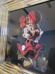 Disney Minnie Mouse Wall Art Chrome Frame 55Cm X 55Cm