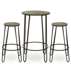 [EKM-AUTOGENERATED]District 3Pc Bar Table and Stool Set Home Luxe Interior