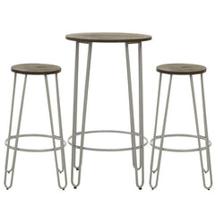 [EKM-AUTOGENERATED]District 3Pc Elm Wood Bar Table and Stool Set Home Luxe Interior