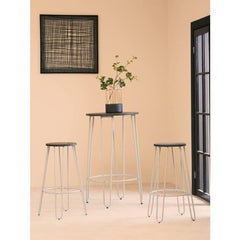 District 3Pc Elm Wood Bar Table and Stool Set  Home Luxe Interior