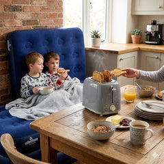 Salter Retro 2-Slice Toaster - Grey 930W Wide Slot with 6 Browning Levels