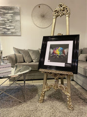 [EKM-AUTOGENERATED]Earth Hands Multicolour Wall Art Black Step Frame