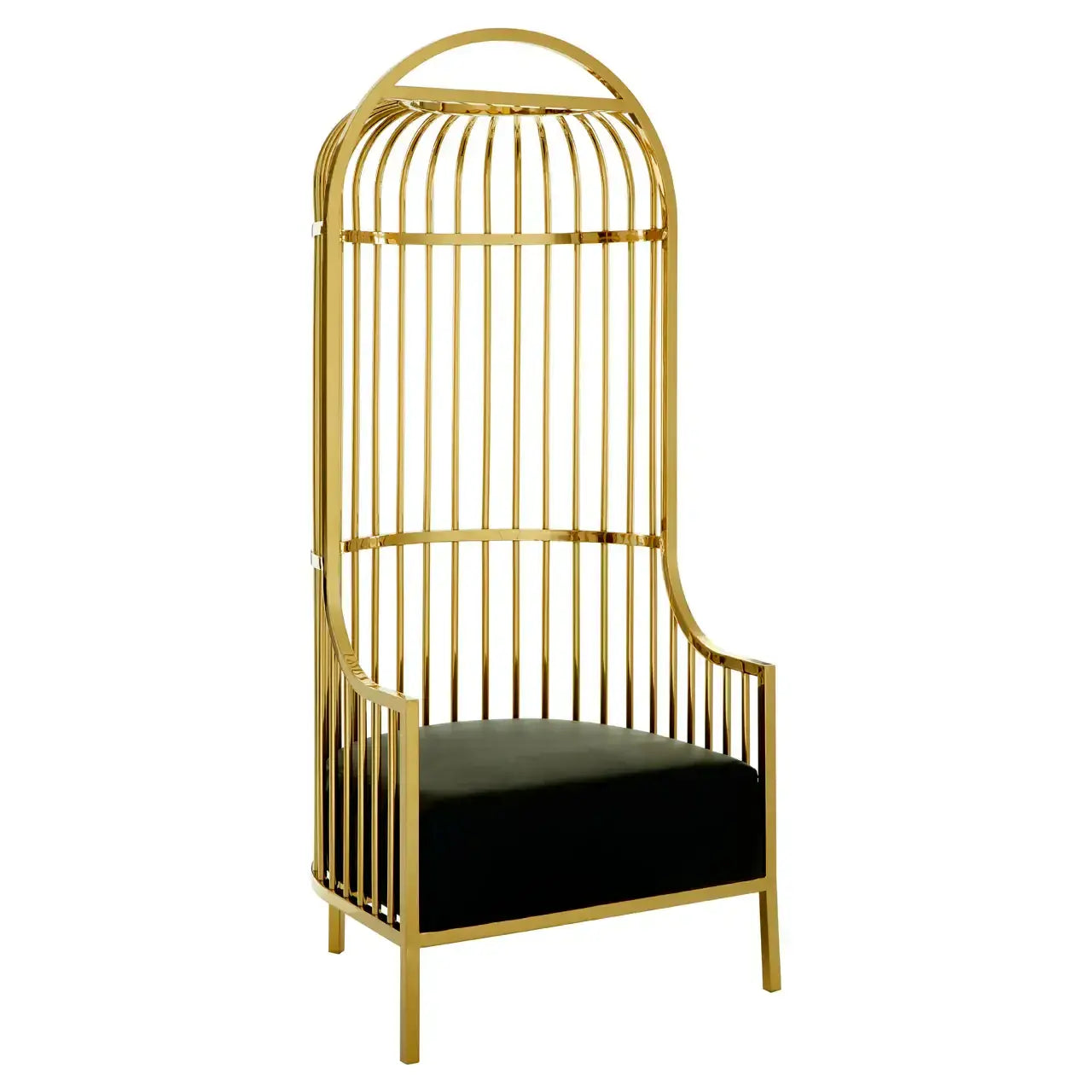 [EKM-AUTOGENERATED]Eliza Gold Finish Dome Cage Chair