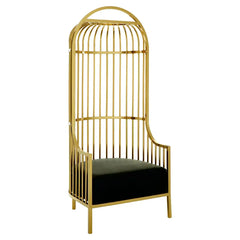 [EKM-AUTOGENERATED]Eliza Gold Finish Dome Cage Chair
