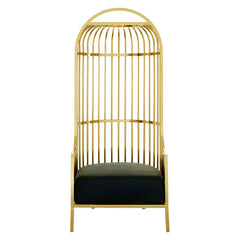 Eliza Gold Finish Dome Cage Chair
