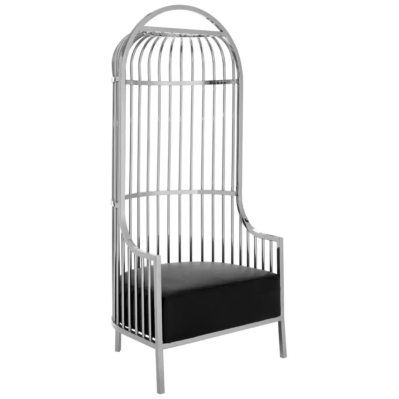 [EKM-AUTOGENERATED]Eliza Silver Finish Dome Cage Chair