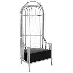 [EKM-AUTOGENERATED]Eliza Silver Finish Dome Cage Chair