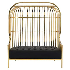 [EKM-AUTOGENERATED]Eliza Two Seat Dome Cage Gold Finish Sofa