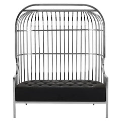 [EKM-AUTOGENERATED]Eliza Two Seat Dome Cage Silver Sofa