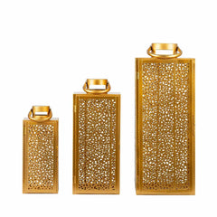 Esme Set of 3 Gold Steel Lanterns
