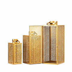 Esme Set of 3 Gold Steel Lanterns