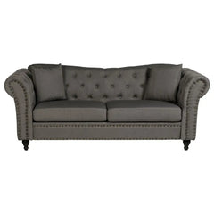 [EKM-AUTOGENERATED]Fable 3 Seat Grey Chesterfield Sofa