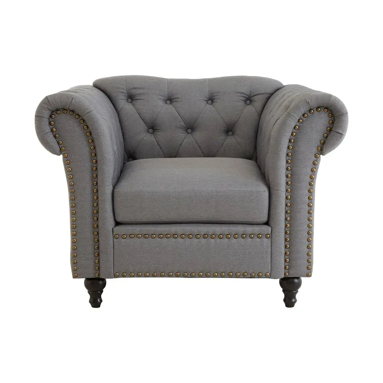 [EKM-AUTOGENERATED]Fable Grey Chesterfield Chair