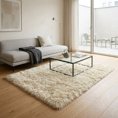 Bubble Mink Cream Faux Fur Rug Fluffy Plush Shaggy Floor Mat 160x230cm