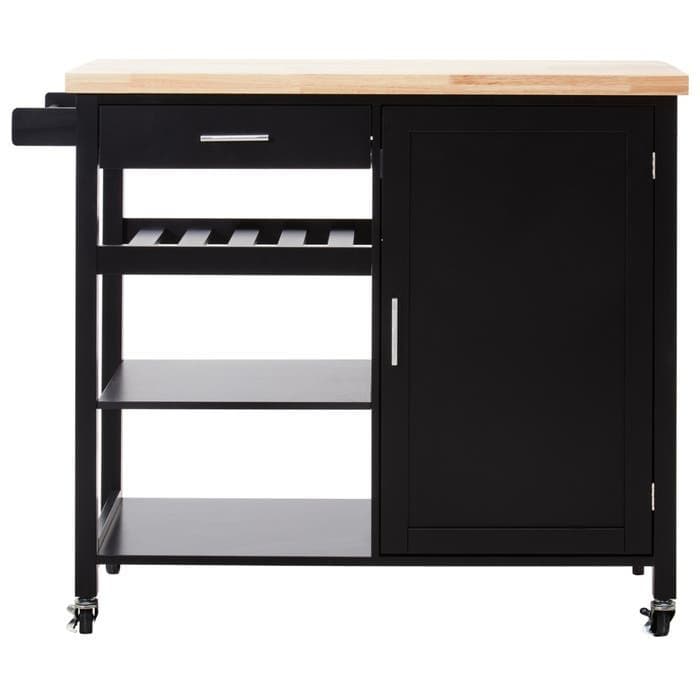 Frankfurt Black Kitchen Trolley  Home Luxe Interior