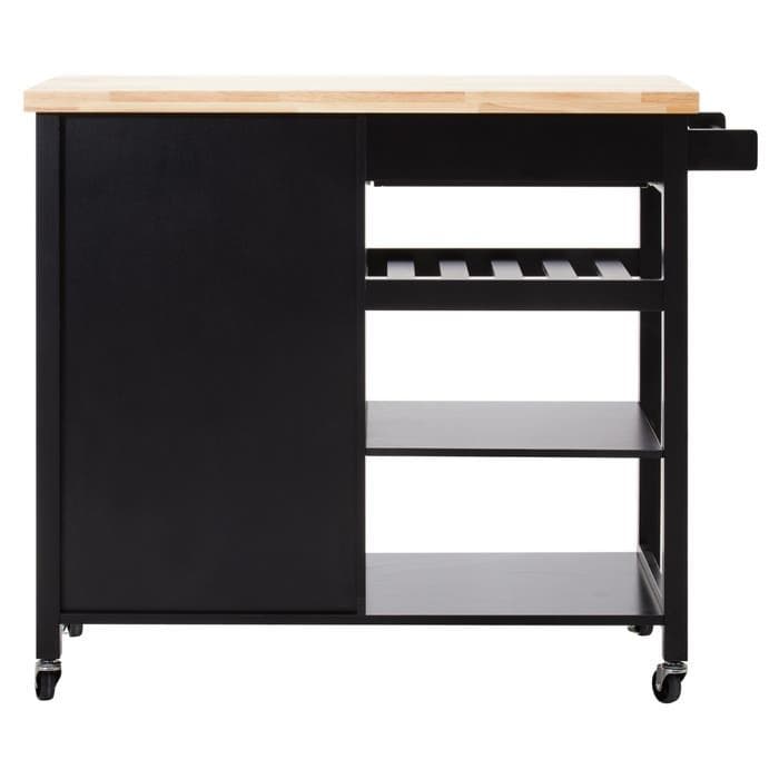 Frankfurt Black Kitchen Trolley  Home Luxe Interior