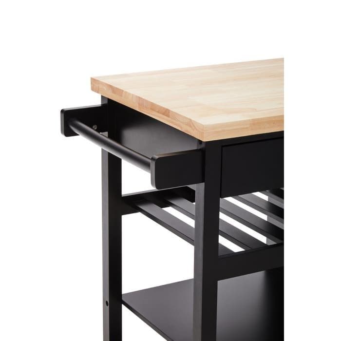 Frankfurt Black Kitchen Trolley  Home Luxe Interior