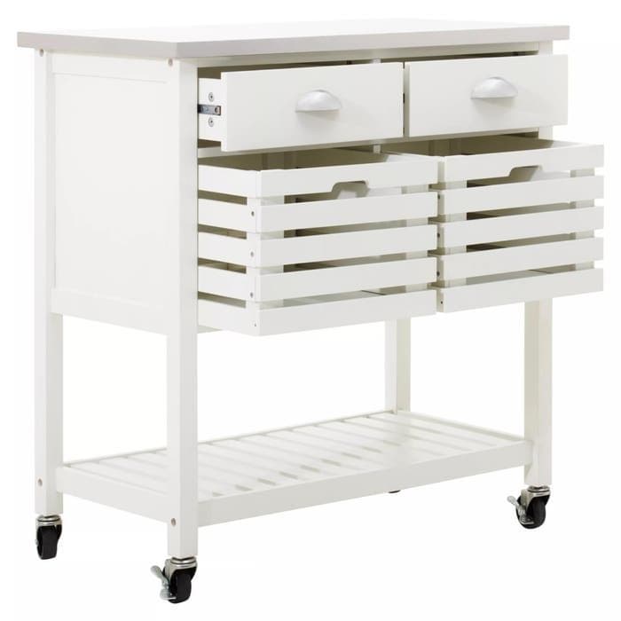 Frankfurt Cream Kitchen Trolley  Home Luxe Interior