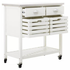 Frankfurt Cream Kitchen Trolley  Home Luxe Interior