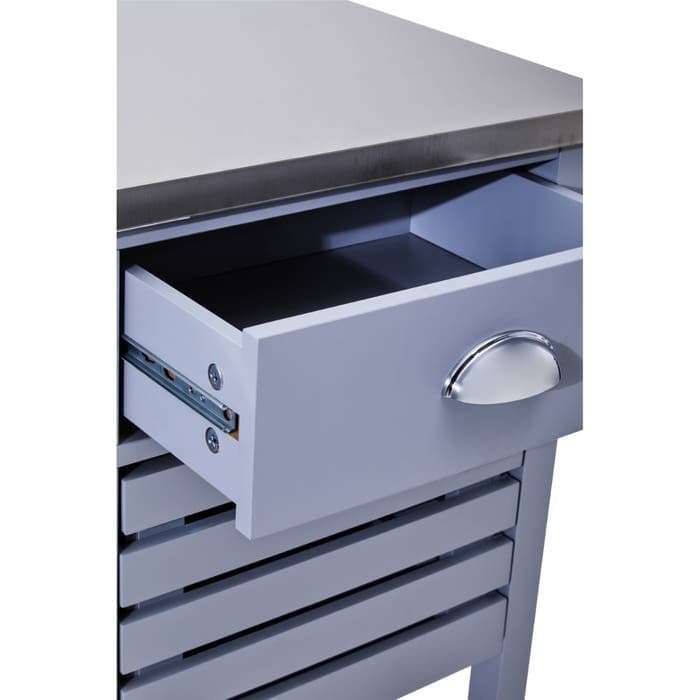 Frankfurt Grey Kitchen Trolley  Home Luxe Interior
