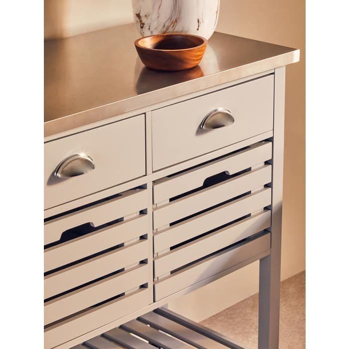 Frankfurt Grey Kitchen Trolley  Home Luxe Interior