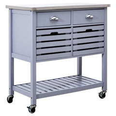 Frankfurt Grey Kitchen Trolley  Home Luxe Interior