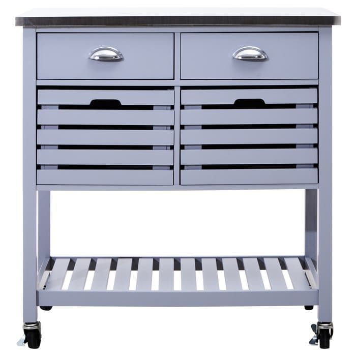 Frankfurt Grey Kitchen Trolley  Home Luxe Interior