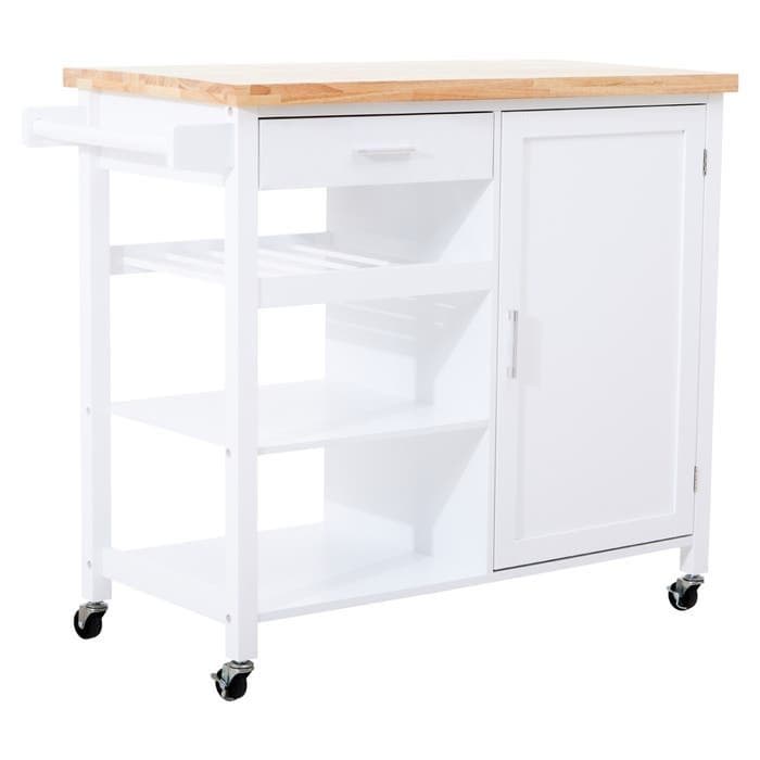 [EKM-AUTOGENERATED]Frankfurt White Kitchen Trolley Home Luxe Interior