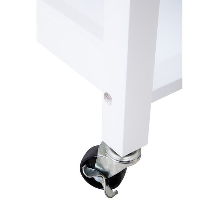 Frankfurt White Kitchen Trolley  Home Luxe Interior