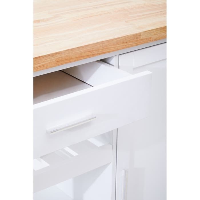 Frankfurt White Kitchen Trolley  Home Luxe Interior