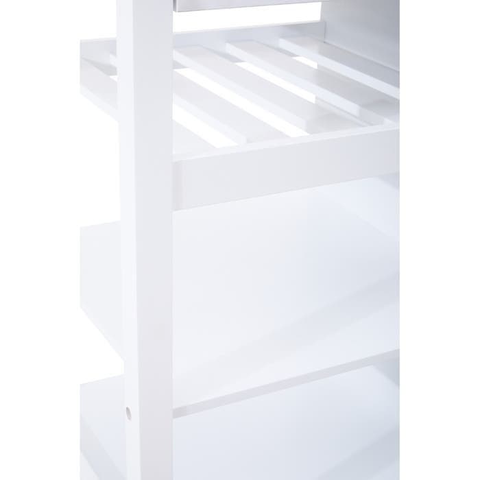 Frankfurt White Kitchen Trolley  Home Luxe Interior