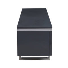 Genoa Hi Gloss Grey Media Unit - Home Luxe Interior