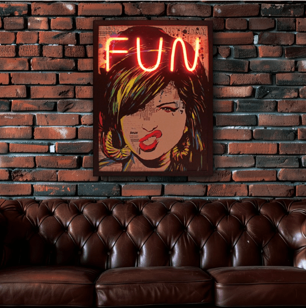 [EKM-AUTOGENERATED]Girls Wanna Have Fun Graffiti Wall Art USB - Home Luxe Interior