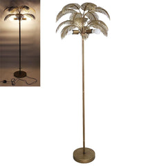 [EKM-AUTOGENERATED]GOLD PALM TREE FLOOR LAMP