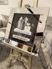 Grey Giftbox Bookstack Wall Art Mirror Frame