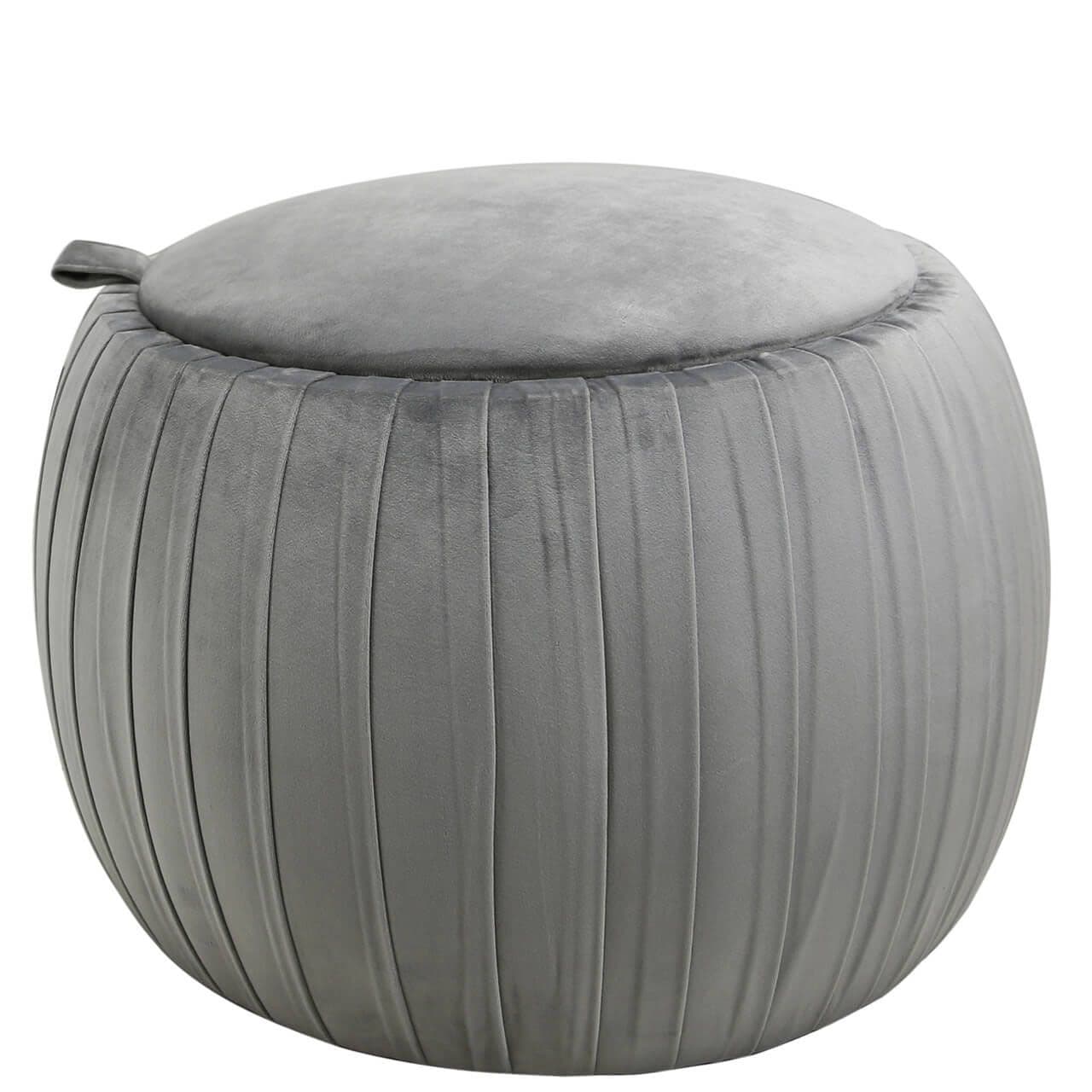 [EKM-AUTOGENERATED]Grey Round Storage Stool With Lid
