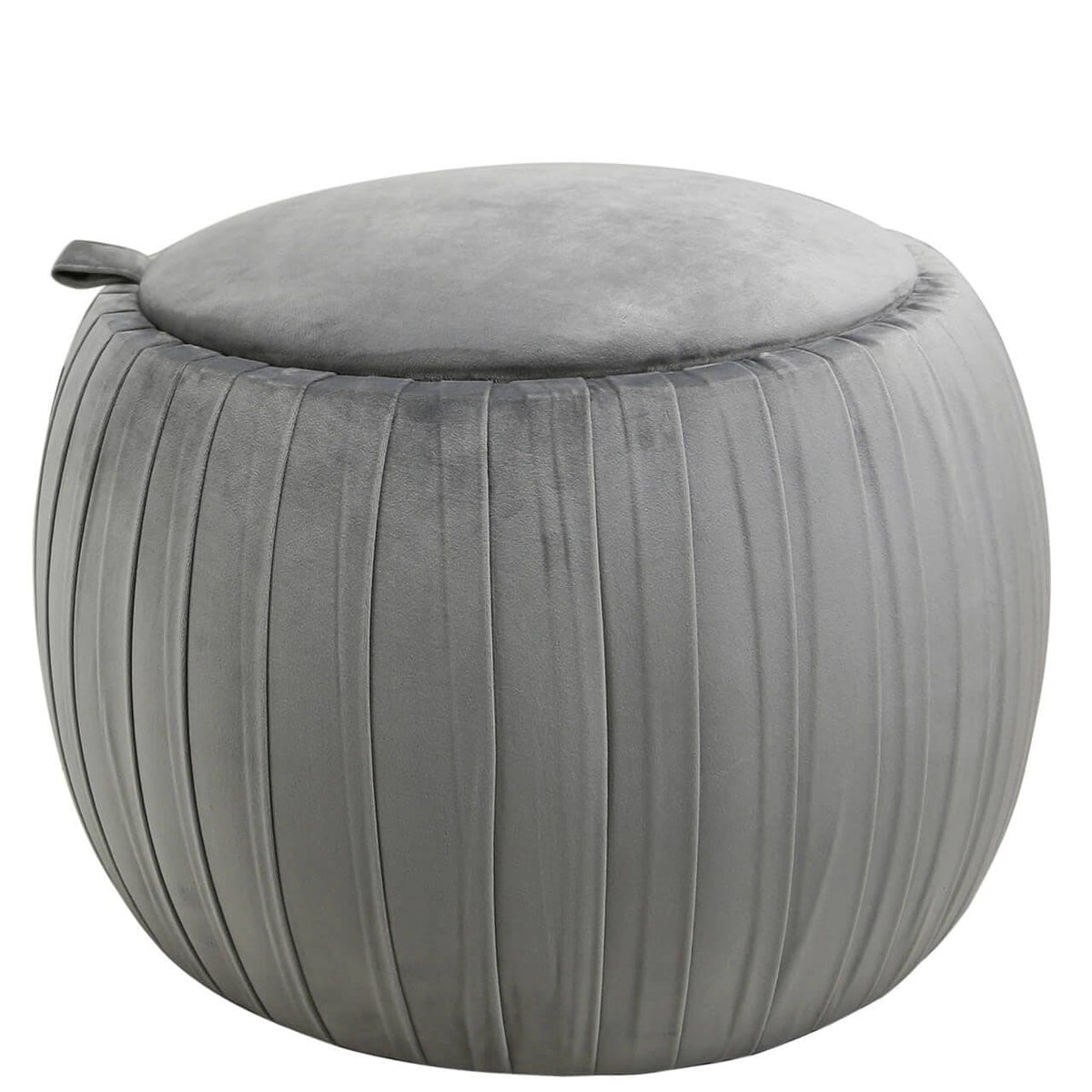 [EKM-AUTOGENERATED]Grey Round Storage Stool With Lid