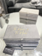 [EKM-AUTOGENERATED]Grey Wedding Jewellery Box With Quote