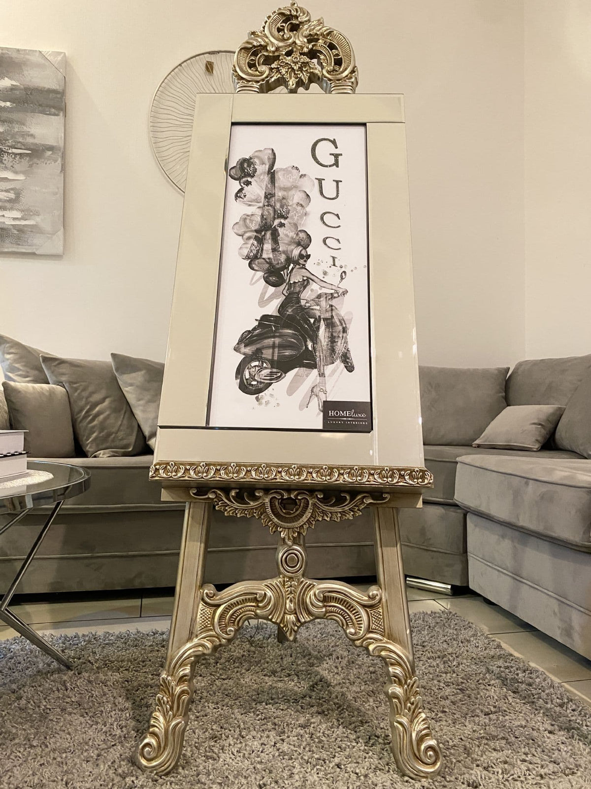 [EKM-AUTOGENERATED]Gucci Moped Art Black & White 45Cm X 85Cm