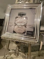 Gucci Parfum Wall Art Chrome Step Frame 55Cm X 55Cm