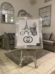 [EKM-AUTOGENERATED]Gucci Paris Wall Art Chrome Step Frame 90Cm X 70Cm