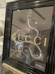 Gucci Snake Wall Art With Black Step Frame