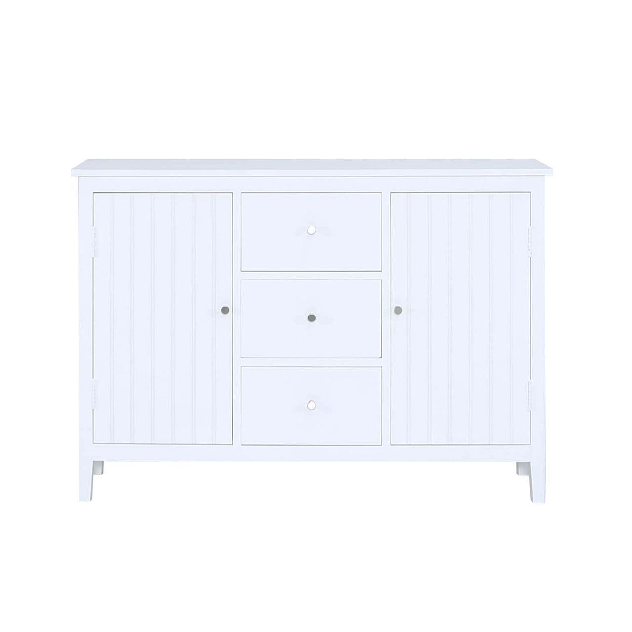 [EKM-AUTOGENERATED]Hanley Slim 2 Doors with 3 Drawers Sideboard White Wood