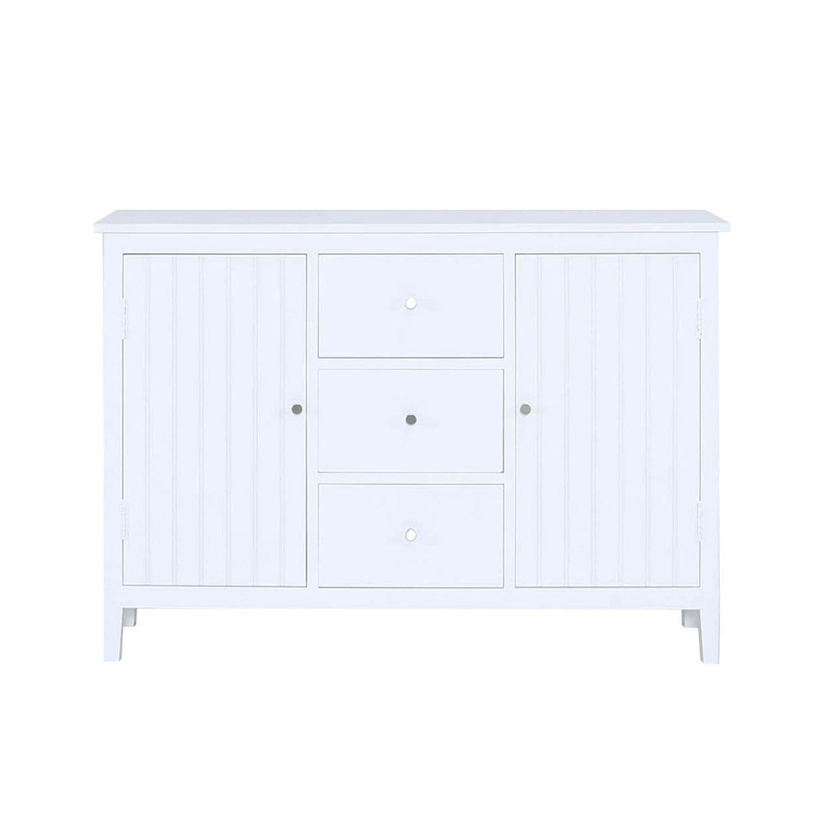 [EKM-AUTOGENERATED]Hanley Slim 2 Doors with 3 Drawers Sideboard White Wood