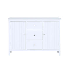 [EKM-AUTOGENERATED]Hanley Slim 2 Doors with 3 Drawers Sideboard White Wood