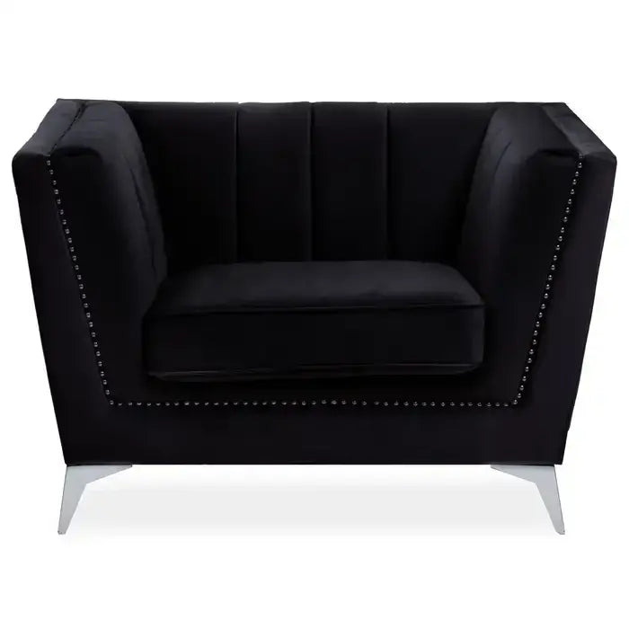 [EKM-AUTOGENERATED]Hansa Black Velvet Chair