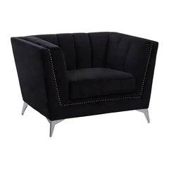 Hansa Black Velvet Chair